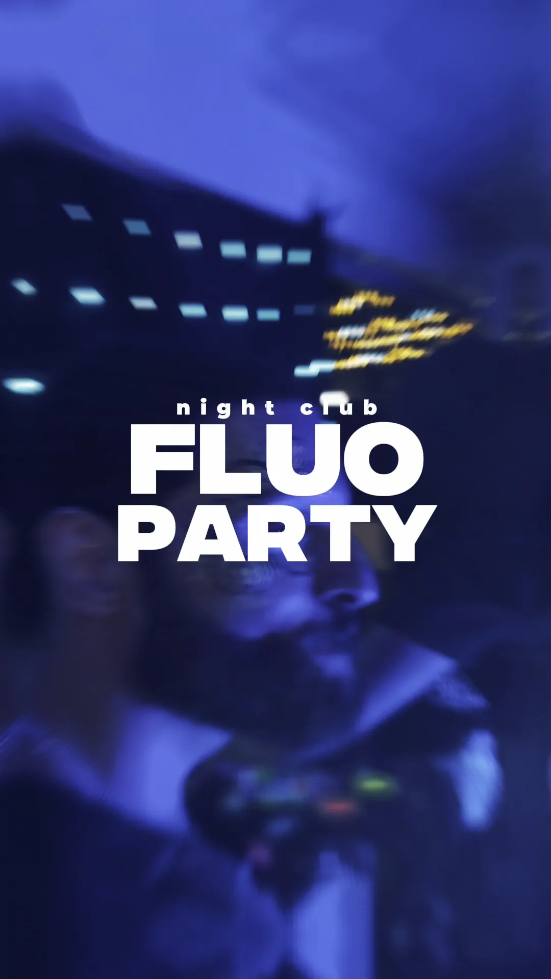 Fluo Party night club con allestimento luminoso