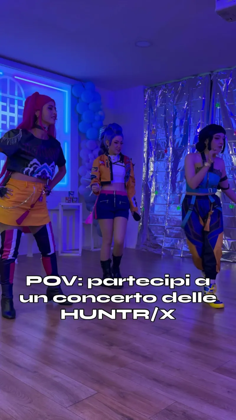 Luci neon colorate festa KPop Demon Hunters