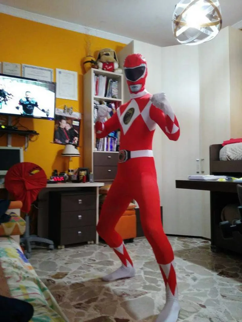 Power Ranger Rosso alla festa bambini