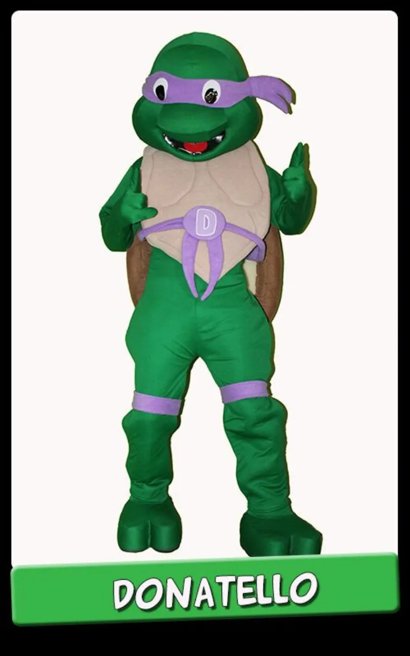 Mascotte Donatello Tartarughe Ninja viola