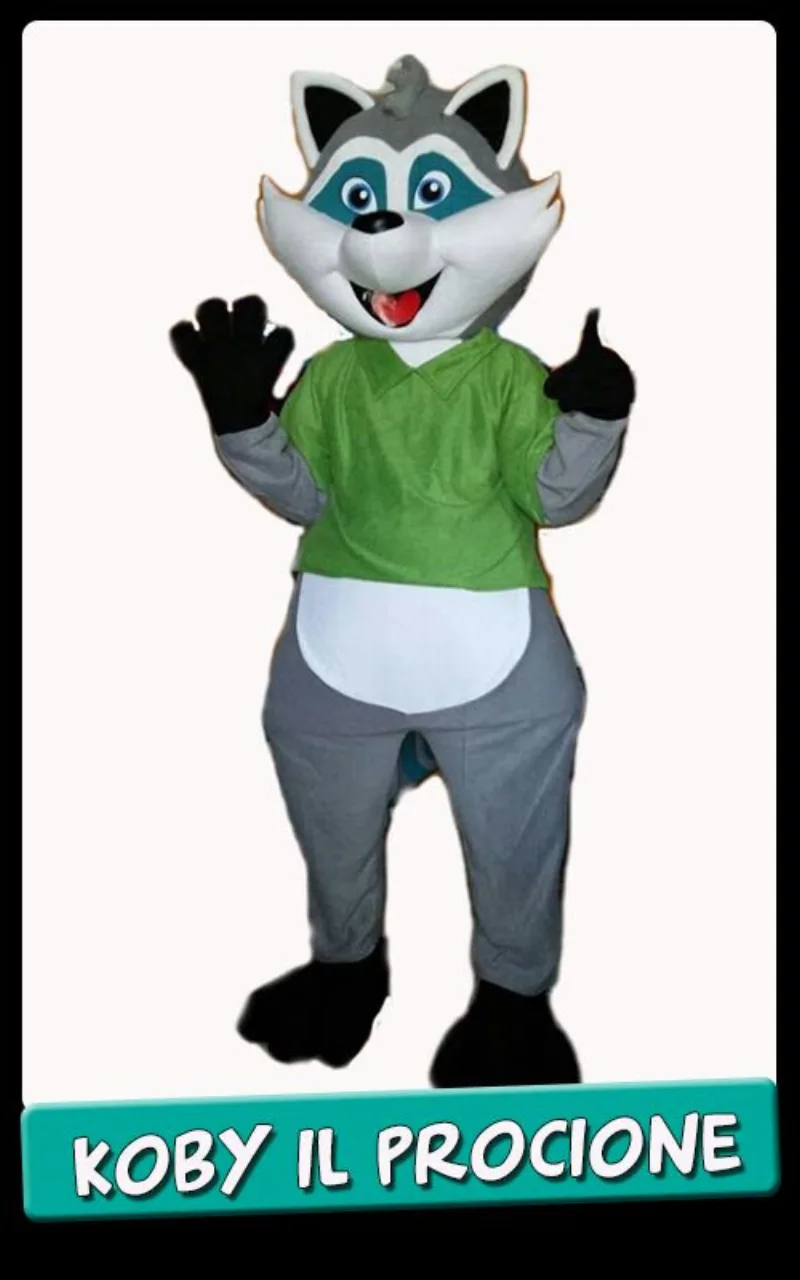 Mascotte Koby il procione
