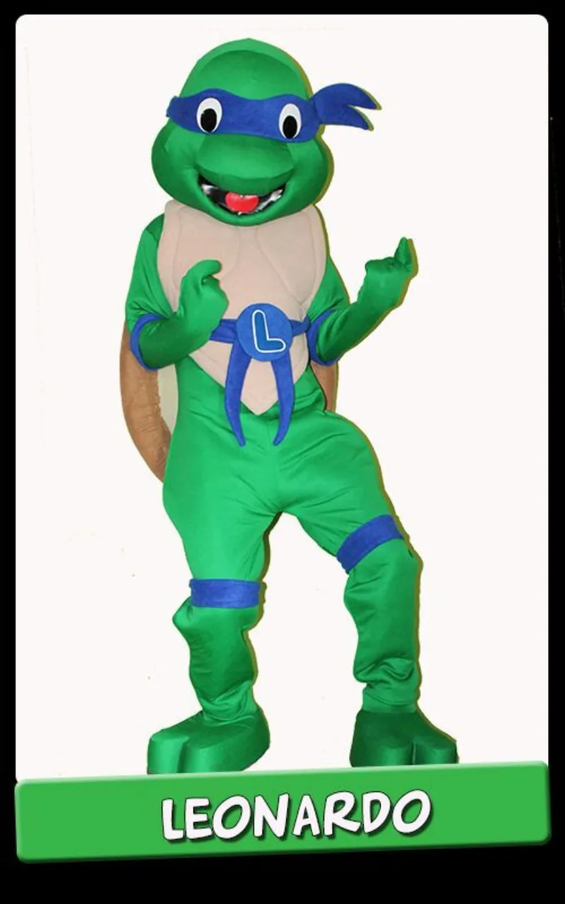 Mascotte Leonardo Tartarughe Ninja blu