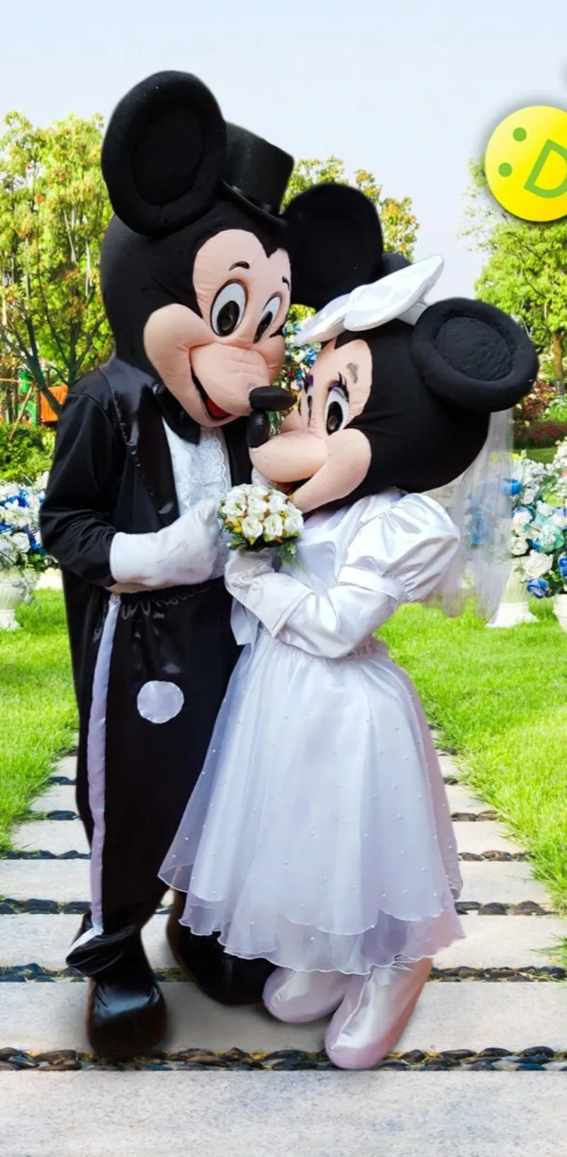 Mascotte Topolino e Minnie Sposi
