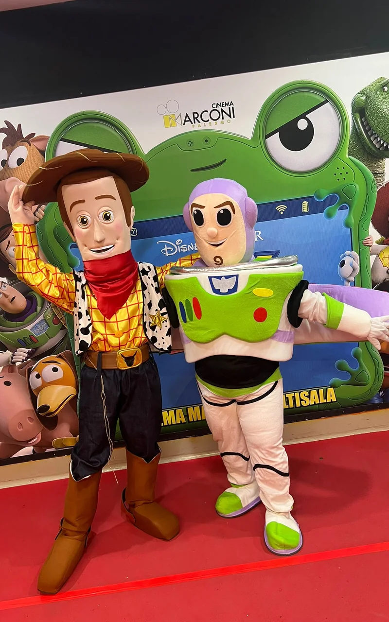 Mascotte Woody e Buzz — Toy Story per festa bambini