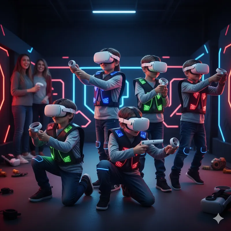 Pacchetto VR Team fino a 5 visori: giochi cooperativi per feste bambini in Sicilia